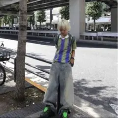 goat essence TUCK WIDE DENIM PANTS - メルカリ
