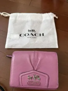 COACH 二つ折り財布 ピンクのサムネイル