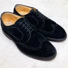 【外観美品】スコッチグレイン25.5㌢ ウイングチップスエード 1785 黒