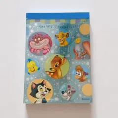 美品 レア♡Disney ディズニーキャラクターズ メモ帳 ステッカー