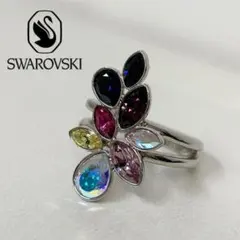 Swarovski　クリスタルカラーストーン マルチカラーフラワーリング 58