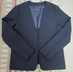 ノーカラージャケット ネイビー Mサイズ