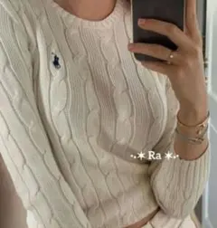 【極美品】ラルフローレン ピマコットン ケーブル編みニット セーター 現行品