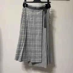 【新品タグ付】Re.Verofonna チェックアシンメトリースカート 38