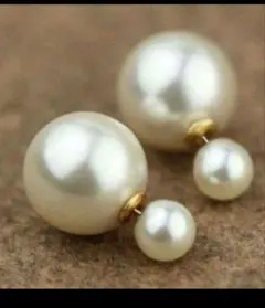 可愛いレディースピアス 韓国ピアス 大きいパールピアス 真珠 簡単バックキャッチ