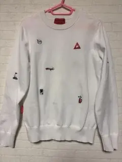 le coq sportif レディース ゴルフウェア 刺繍デザインセーター L