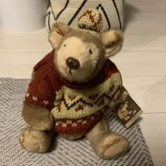 サンアロー　ぬいぐるみ　クマ　テディベア セーター　テッドクラブ　レトロ