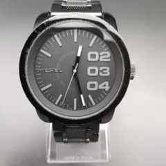 DIESEL ディーゼル メンズブラック アナログクォーツ 稼働品のサムネイル