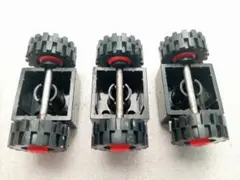 オールドレゴ　初期パーツ　鉄軸タイヤ　ホイール赤　タイヤ黒　レゴクラシック　レア