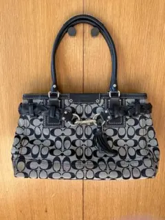 COACH　コーチ　シグネチャー　キャンバスｘレザー　トートバッグ