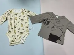 プーさん　ディズニー　肌着　ロンパース　Tシャツ　2枚セット