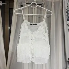 GUESS キャミソール ホワイト XSサイズ　LADIES' Wovenのサムネイル
