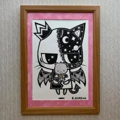 原画一点物】「さよならの続き」猫の絵 絵画 原画 絵 動物画 ポップ