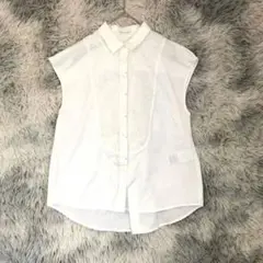 【E hyphen world gallery】レースシャツ Fサイズ 白