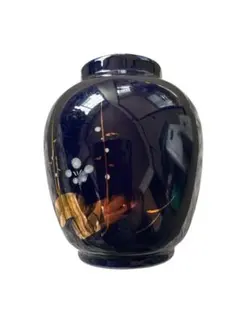 濃紺の陶器製　茶壺　花瓶等
