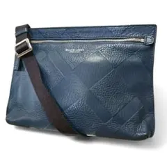 【美品】クレストブリッジ レザーショルダーバッグ 紺のサムネイル