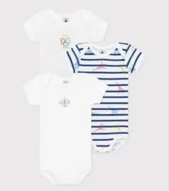 新品　PETIT BATEAU ロンパース 3枚セット