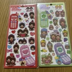 平成はっぴーフォン　シール もんちっち　２枚セット