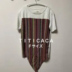 ＴＩＴＩＣＡＣＡ半袖Tシャツ 幾何学模様 フロント結びデザインＦサイズのサムネイル