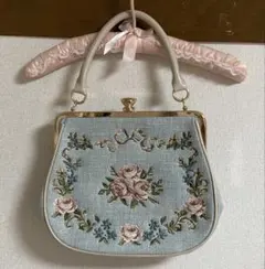 リボンローズ刺繍がま口バッグ/an another angelusのサムネイル