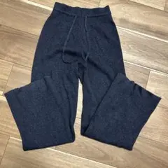 訳あり　ウォッシャブルリブニットパンツ