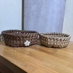 クラフトバンド 4つたたみ バスケット 2個セット