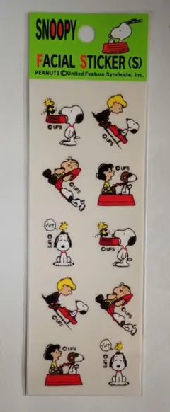 平成レトロ　スヌーピー　フェイシャルステッカー　　a15