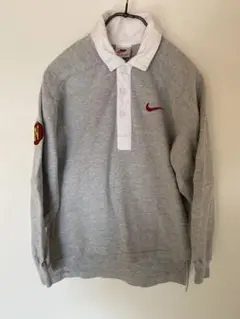 NIKE ナイキ　キッズ　襟付き　スウェット　グレー　90s