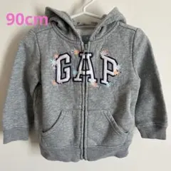 babyGap フード付きジップアップパーカー 90cm グレー