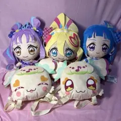 キミとアイドルプリキュア♪めちゃもふぐっとぬいぐるみ、リュック 5点セット