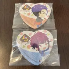 A3!×animatecafe ハート缶バッジ いちご狩り　有栖川誉　兵頭十座