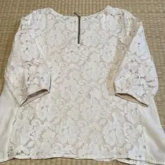 フリーサイズ　レース仕立てトップス