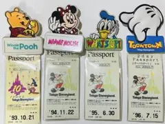 東京ディズニーランド パスポート入れ レトロコレクション '93〜'96