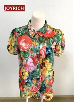 JOYRICH ジョイリッチ シアー ブラウス 花柄 フラワー Sのサムネイル