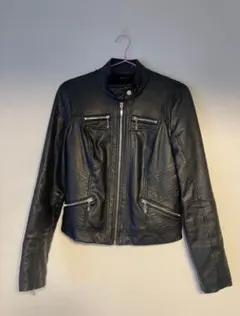 GUESS ブラック ライダースジャケット S