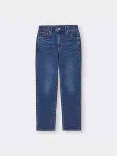 美品 GU ジーユー スリムテーパードアンクルジーンズ S ブルー