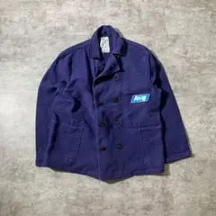 00s プリントタグ ボックスシルエット フレンチワークジャケット ドイツ