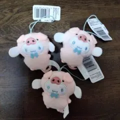 サンリオどうぶつ着ぐるみマスコット　こぶた編 シナモンロール　3個セット