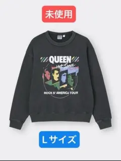 GU QUEEN ウォッシュドスウェットプルオーバー ダークグレー Lサイズ