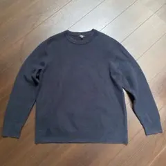 UNIQLO XL ダークブルークルーネックセーター