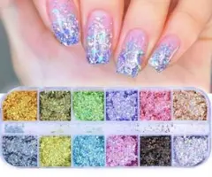 ジェルネイル　セット　ラメ　パーツ　スパークラメ　12色　キラキラ　フレーク