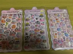 立体シール3枚セット　動物シール