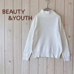 ＊BEAUTY&YOUTH＊ハイネックセーター カシミア混コットンニット