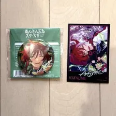 逆先夏目　あんさんぶるスターズ 10周年缶バッジと中国限定カード　2枚セット