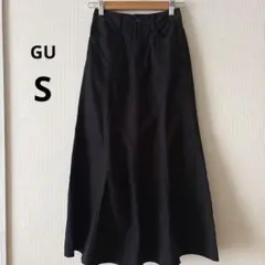GU ロングスカート 黒 S マーメイド フレア デニム