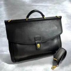 入手困難✨ オールドコーチ 5266 ビジネスバッグ ターンロック レザー 黒色 USA製 COACH オールド コーチ レザー ブリーフケース 黒☆5266