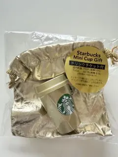 【新品】スタバ 2025 ミニカップギフト シャンパンゴールドのサムネイル