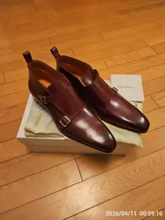 超美品 サントーニ Santoni ダブルモンクストラップ シューズ 7.5F
