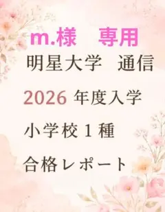 【m.様　専用】合格レポート