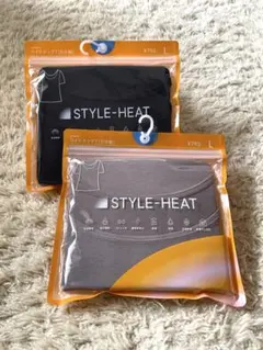 【新品未使用】GU ジーユー　スタイルヒートワイドネックT(5分袖) 2枚セット